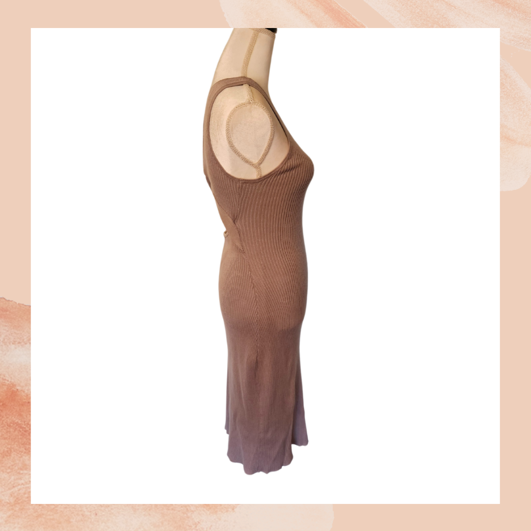 freshman 1996 knit dress Gray Mauve Ribbed Sleeveless Midi Bodycon (Pr – Taylor & Cambria Pronovias] Sea — IDoTheDressIDo Freshman 1996 blue knit feature: grampants-pockets Color:Black Noir