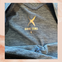 Carregue a imagem no visualizador da Galeria, Game Time Blue Gray Spacedye Athletic Tee (Pre-Loved) Large
