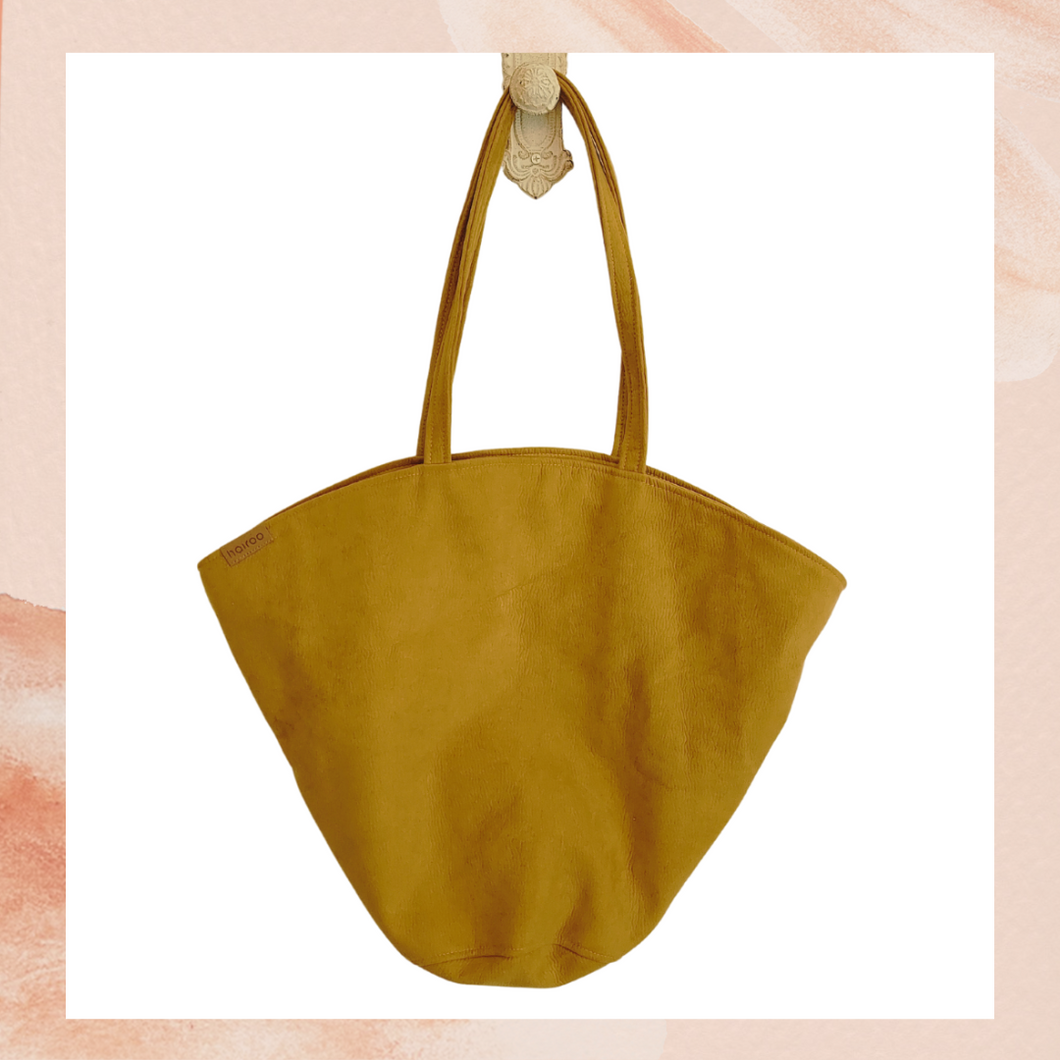 Hairoo Mustard Large Bucket Shoulder Shelly Bag (Pre-Loved)