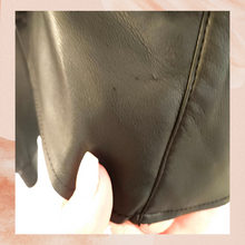 Carregue a imagem no visualizador da Galeria, INC Black Ruffle Sleeve Faux Leather Jacket (Pre-Loved) Small
