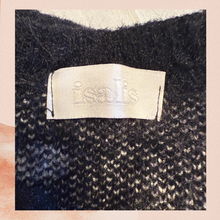 Laden Sie das Bild in den Galerie-Viewer. Isalis Black &amp; White Polka Dot Cropped Bishop Sleeve Cardigan Sweater (Pre-Loved) OS
