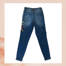 Load image into Gallery viewer, Knox Rose Dark Wash Embroidered Floral Skinny Jeans (Pre-Loved) Size 8
