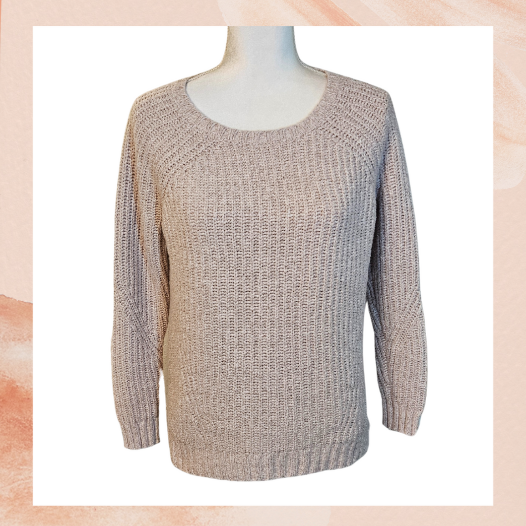 Light Pink Cable Knit Sweater (Pre-Loved) Medium