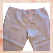 Load image into Gallery viewer, Light Pink Linen Cropped Capri Pants (Pre-Loved) See Measurements (L)
