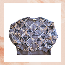 Chargez l&#39;image dans la visionneuse de la galerie, Lightweight Blue Quilted Pullover Cropped Sweatshirt NWT
