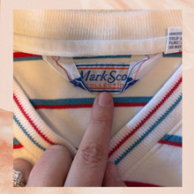 Load image into Gallery viewer, Mark Scot Vintage Striped Pullover V-Neck Sweater (Pre-Loved) Size Small
