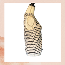Carregue a imagem no visualizador da Galeria, Marled Essentials Soft White &amp; Black Striped Tank Top (Pre-Loved) Size Large
