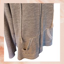 Load image into Gallery viewer, Maurice&#39;s Light Gray Front Zip-Up Knitted Hoodie Sweatshirt (Pre-Loved) 3 (Plus)
