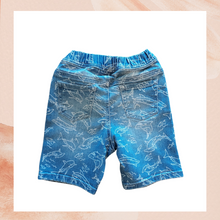 Load image into Gallery viewer, Medium Light Wash Shark Print Pull-On Denim Shorts (Pre-Loved) 5T
