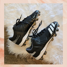 Load image into Gallery viewer, Mens Adidas Black and White Football Cleats (Pre-Loved) Size 8
