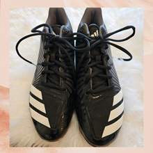 Load image into Gallery viewer, Mens Adidas Black and White Football Cleats (Pre-Loved) Size 8
