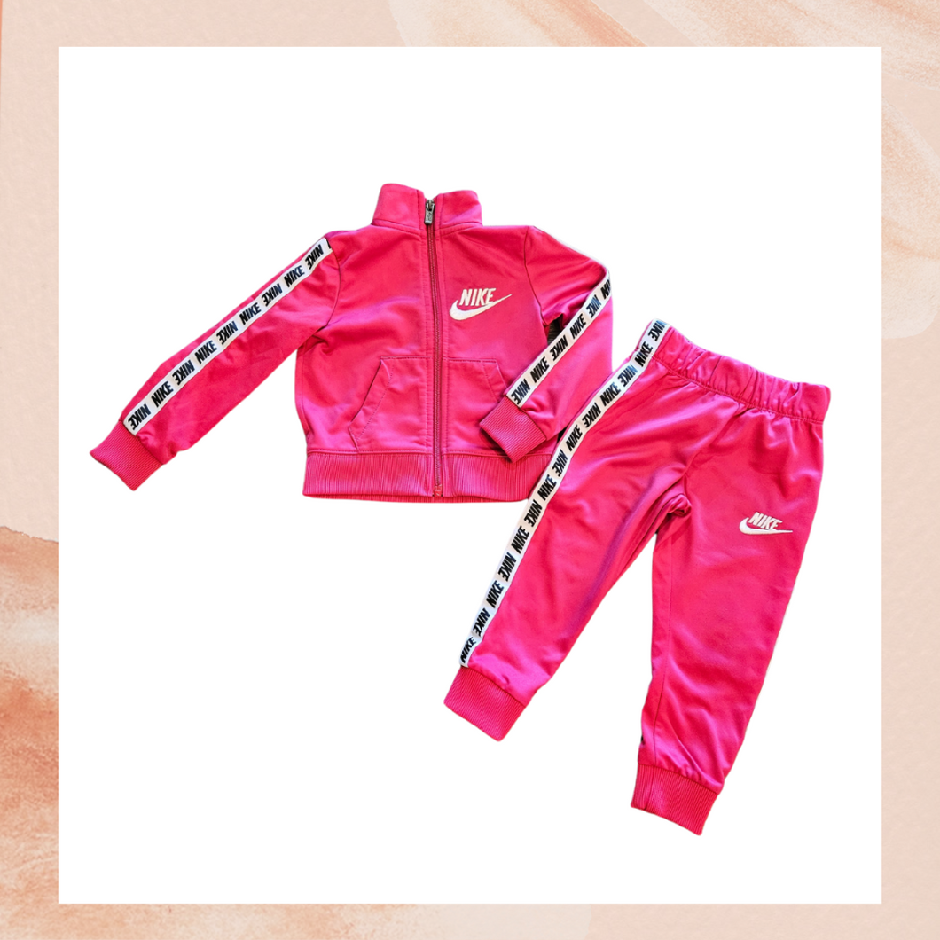 Nike Toddler Hot Pink 2 Piece Track Sweatsuit (Pre-Loved) 2T