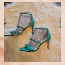 Carregue a imagem no visualizador da Galeria, Nine West Caribbean Green Triple Strap Stiletto Heels NWOT Size 11M
