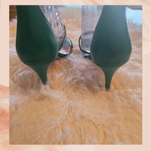 Carregue a imagem no visualizador da Galeria, Nine West Caribbean Green Triple Strap Stiletto Heels NWOT Size 11M
