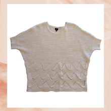 Carica l&#39;immagine nel visualizzatore della galleria, Cream Thick Knit Short Sleeve Sweater (Pre-Loved) XL
