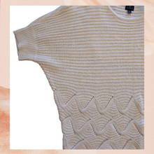 Load image into Gallery viewer, Cream Thick Knit Short Sleeve Sweater (Pre-Loved) XL

