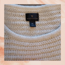 Load image into Gallery viewer, Cream Thick Knit Short Sleeve Sweater (Pre-Loved) XL
