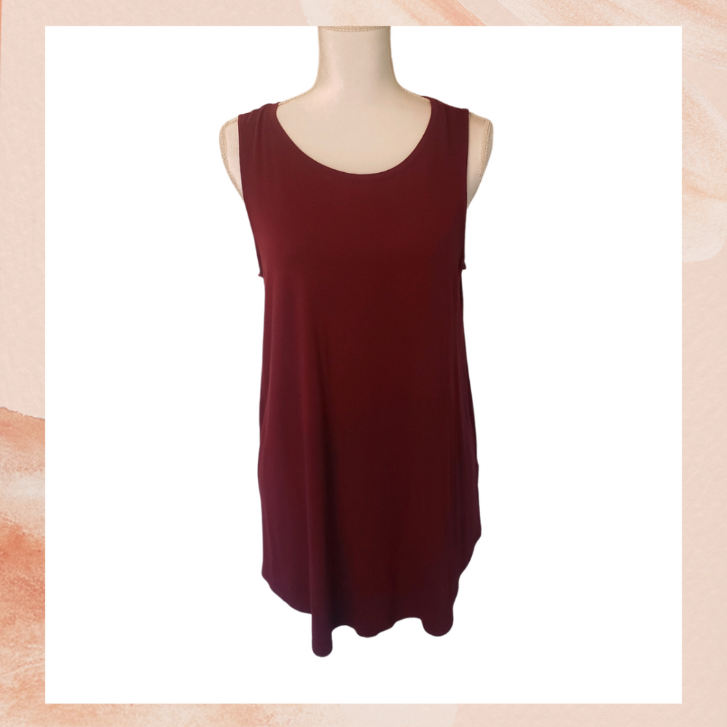 Old Navy Burgundy Relaxed Flowy Tank Top (Pre-Loved) Large