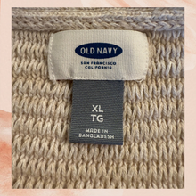 Carregue a imagem no visualizador da Galeria, Old Navy Beige Tunic Knit Wide Cap Sleeve Top (Pre-Loved) Size XL
