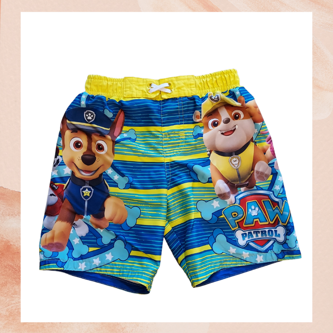 Paw Patrol Blue Striped Swim Shorts (Pre-Loved) Boy's Size 6