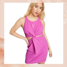 Load image into Gallery viewer, Pink Twist Front Cut-Out Mini Dress NWT Size XXL
