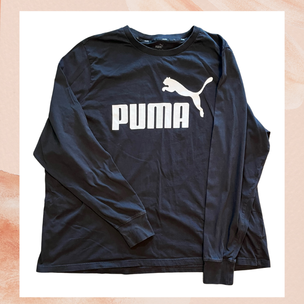 Puma Black Long Sleeve Crewneck Tee (Pre-Loved) 4XL