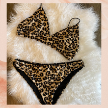 Load image into Gallery viewer, ReVamped Leopard Print Bikini Swimsuit NWOT XL
