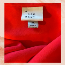 Carregue a imagem no visualizador da Galeria, Red Sleek V-Neck Mini Slip Dress (Pre-Loved) Size XL
