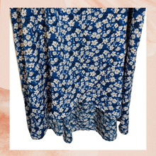 Load image into Gallery viewer, Shein Curve Blue Floral Spaghetti Strap Asymmetrical Midi Dress (Pre-Loved) 1XL

