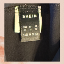 Laden Sie das Bild in den Galerie-Viewer. Shein Black Sheer Lacey Tank Blouse (Pre-Loved) Size XL
