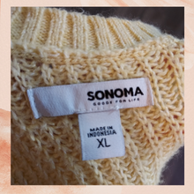 Carica l&#39;immagine nel visualizzatore della galleria, Sonoma Butter Yellow Soft Chunky Open Knit Sweater (Pre-Loved) XL
