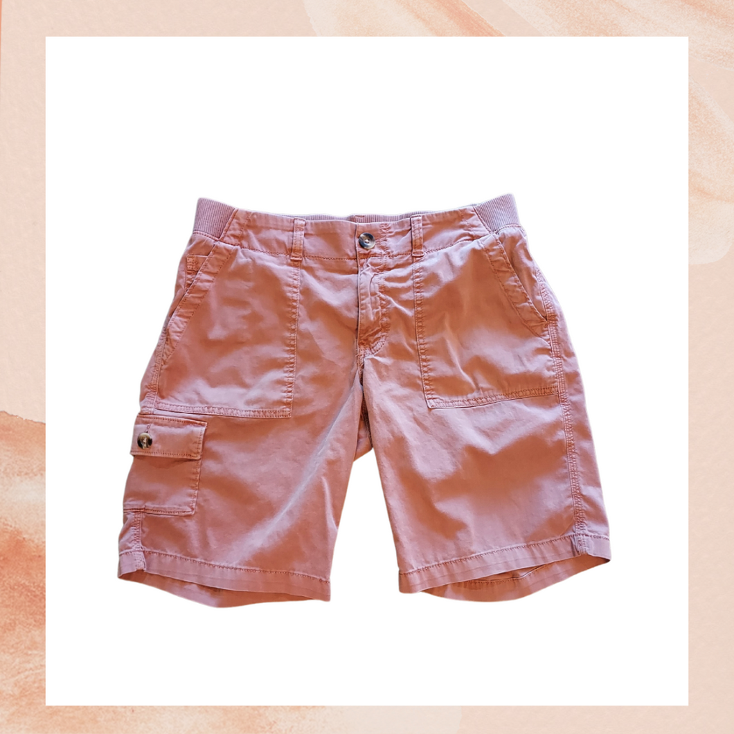 Terracotta Pink Casual Cargo Shorts (Pre-Loved) Size 8