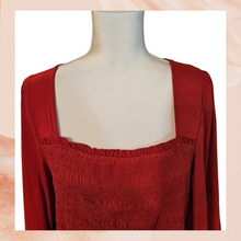 Load image into Gallery viewer, Torrid Red Smocked Babydoll Blouse NWT Size 1 (1X)
