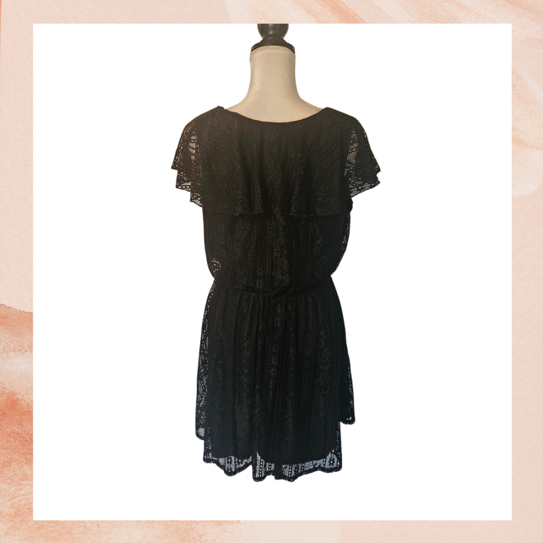 Trixxi Black Layered Lace Fit & Flare Mini Dress (Pre-Loved) Size Larg –  Taylor & Cambria