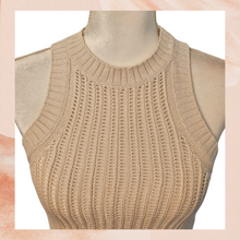 Carregue a imagem no visualizador da Galeria, Urban Outfitters Beige Cropped Sweater Tank Top (Pre-Loved) XS
