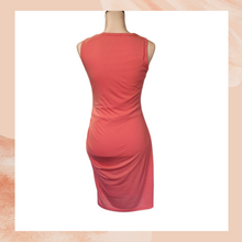 Load image into Gallery viewer, Vibrant Pink Sleeveless Ruched Mini Bodycon Dress (Pre-Loved) OS
