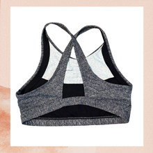Load image into Gallery viewer, Victoria's Secret PINK Dark Gray Spacedye Crossback Sports Bra (Pre-Loved) Size Large
