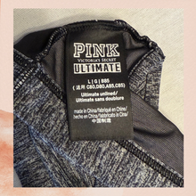 Load image into Gallery viewer, Victoria's Secret PINK Dark Gray Spacedye Crossback Sports Bra (Pre-Loved) Size Large
