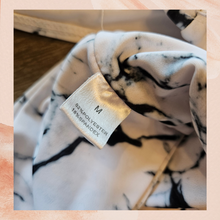 Load image into Gallery viewer, White &amp; Black Marble Two-Piece High-Cut Bikini NWOT Size Medium
