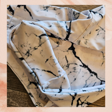 Load image into Gallery viewer, White &amp; Black Marble Two-Piece High-Cut Bikini NWOT Size Medium
