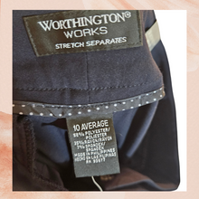 Laden Sie das Bild in den Galerie-Viewer. Worthington Works Navy Blue Dress Slacks NWT Size 10
