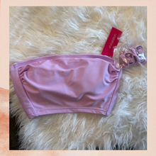Laden Sie das Bild in den Galerie-Viewer. Xhilaration Lilac Purple Solid Bandeau Strapless Swim Top NWT Size XS / 00
