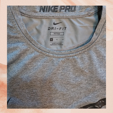 Load image into Gallery viewer, Nike Pro Gray Dri-Fit Fitted Athletic T-Shirt (Pre-Loved) XL
