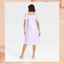 Load image into Gallery viewer, Lavender Puff Sleeve Midi Dress Small
