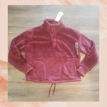 Load image into Gallery viewer, All In Motion Burgundy Cozy Sherpa Fleece Pullover Small
