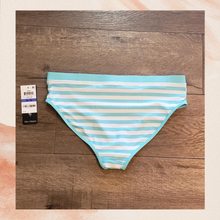 Laden Sie das Bild in den Galerie-Viewer. Aqua Turquoise Blue Striped Bikini Bottoms Youth Girls XL
