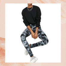 Load image into Gallery viewer, Black &amp; White Tie-Dye High Waisted Leggings XS
