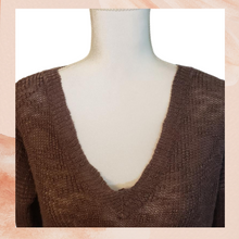 Load image into Gallery viewer, Charlotte Russe Brown Light Knit Sweater Small (Pre-Loved)
