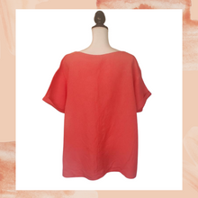 Load image into Gallery viewer, Coral Linen Short Sleeve Shirt 1X
