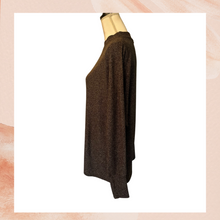Laden Sie das Bild in den Galerie-Viewer. Dark Gray Knit Ribbed Long Sleeve Sweater Top (Pre-Loved) Size Large
